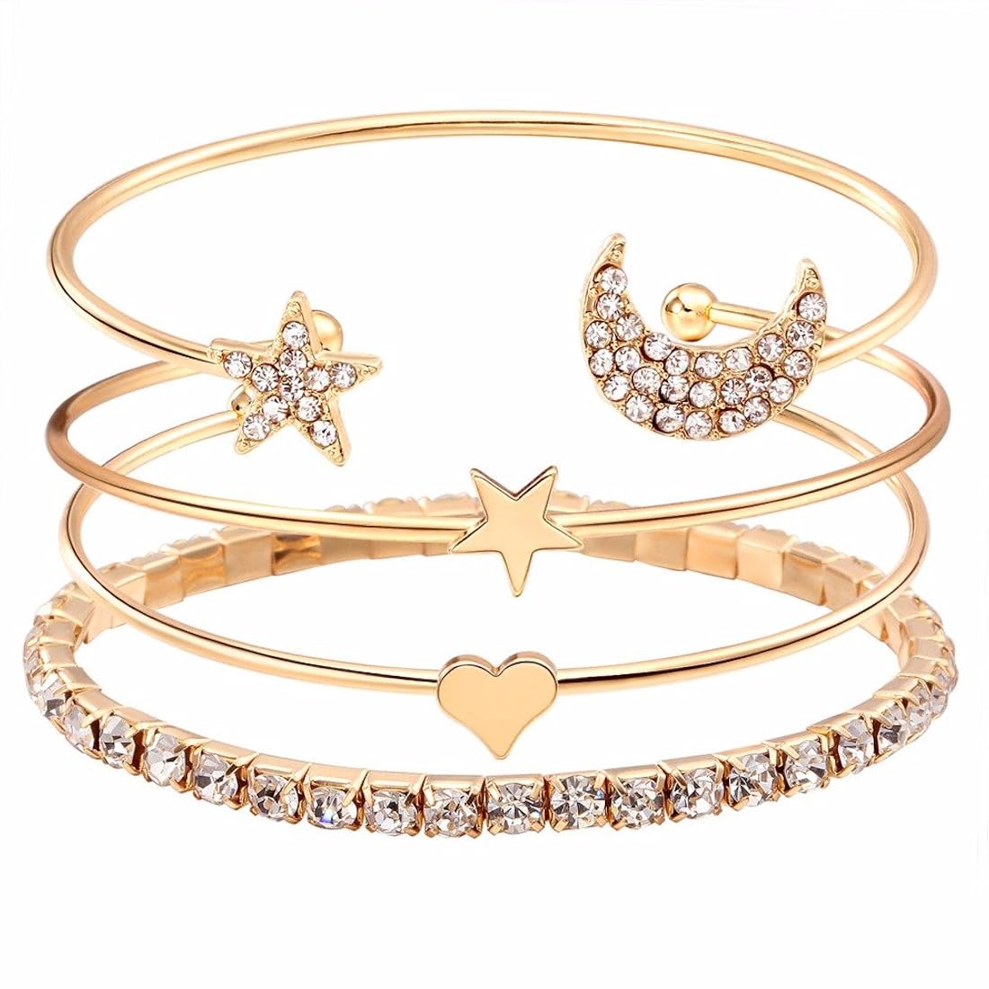 Yellow Chimes Women's Fashion Gold Plated Bracelet Set