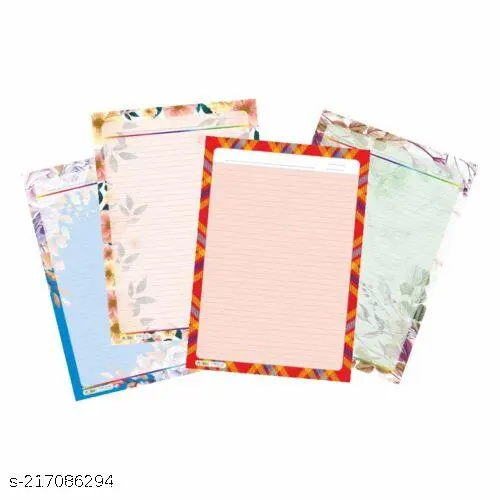 Eclet A4 Designer Sheets For Project Design Print Sheets 80 Papers For Projects One Side Ruled Multipurpose Designer Colored Art & Craft