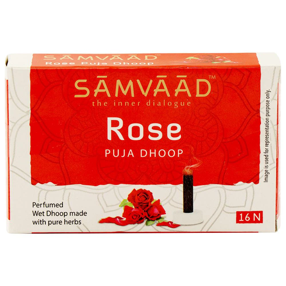 Samvaad Rose Wet Puja Dhoop Sticks 16 pcs