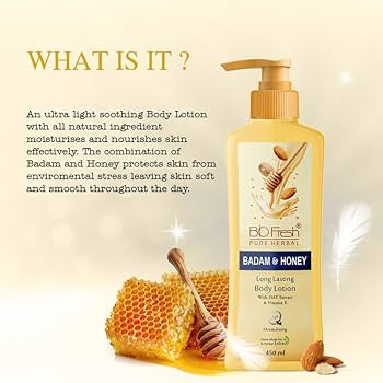 Biofresh Pure Herbal Badam & Honey Long Lasting Body Lotion With Oat Extract