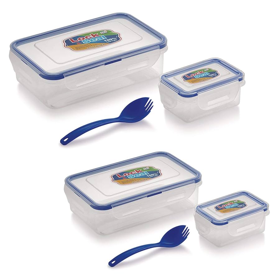 Ski Lock & Seal Lunch Box Rectangular Shape 800 Ml And 550 Ml Lunch Box Set With Small Containers 2 Containers Lunch Box