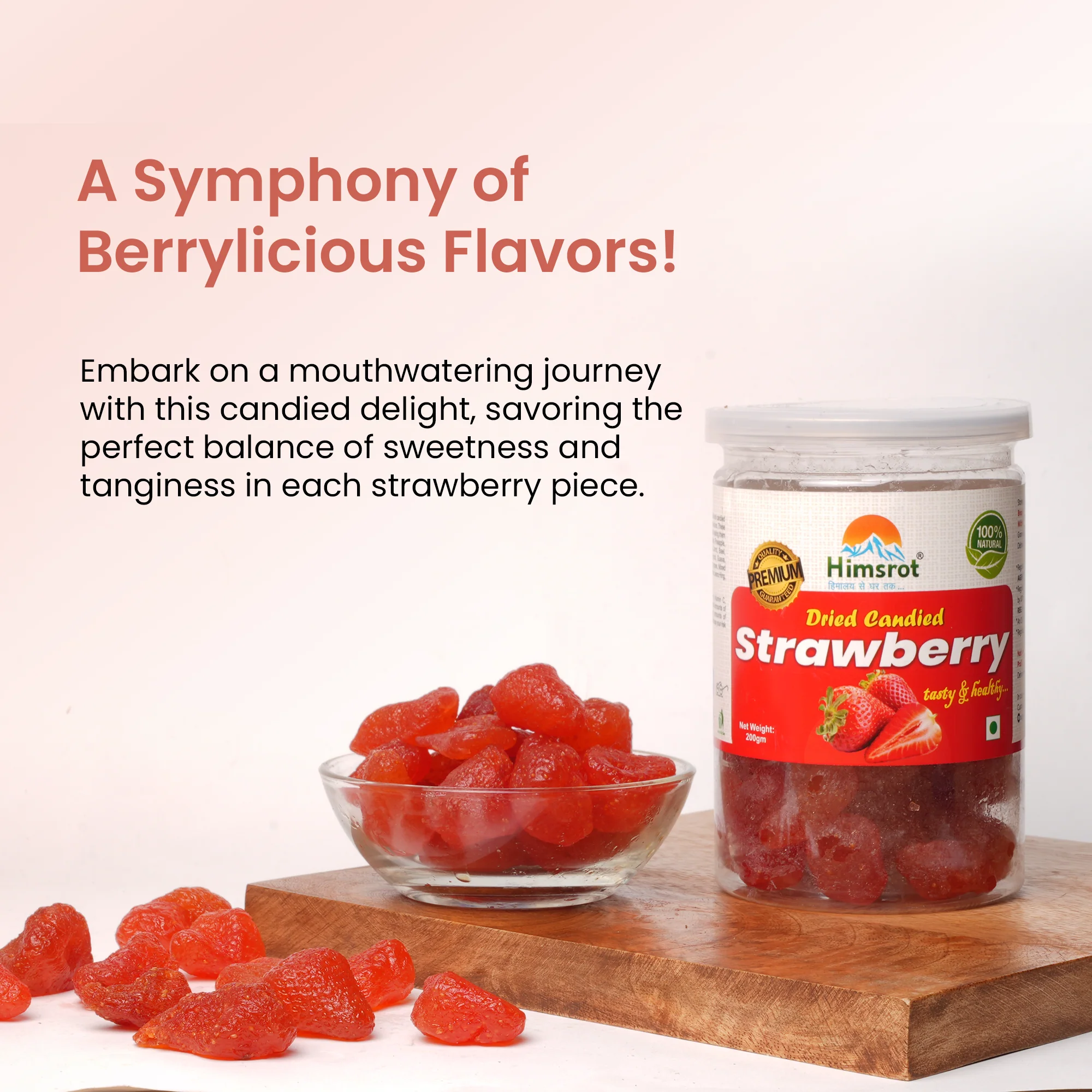 YUM YUM Premium Dried Strawberries 200 g