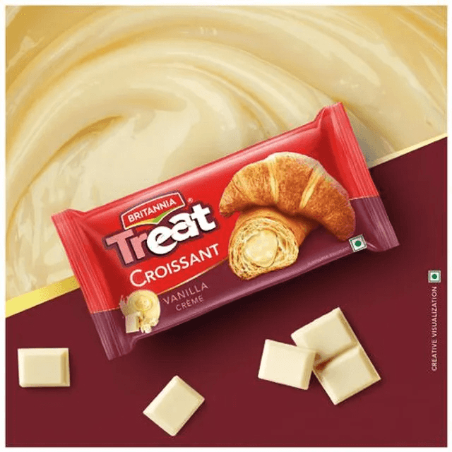Britannia Treat Vanilla Creme Croissant