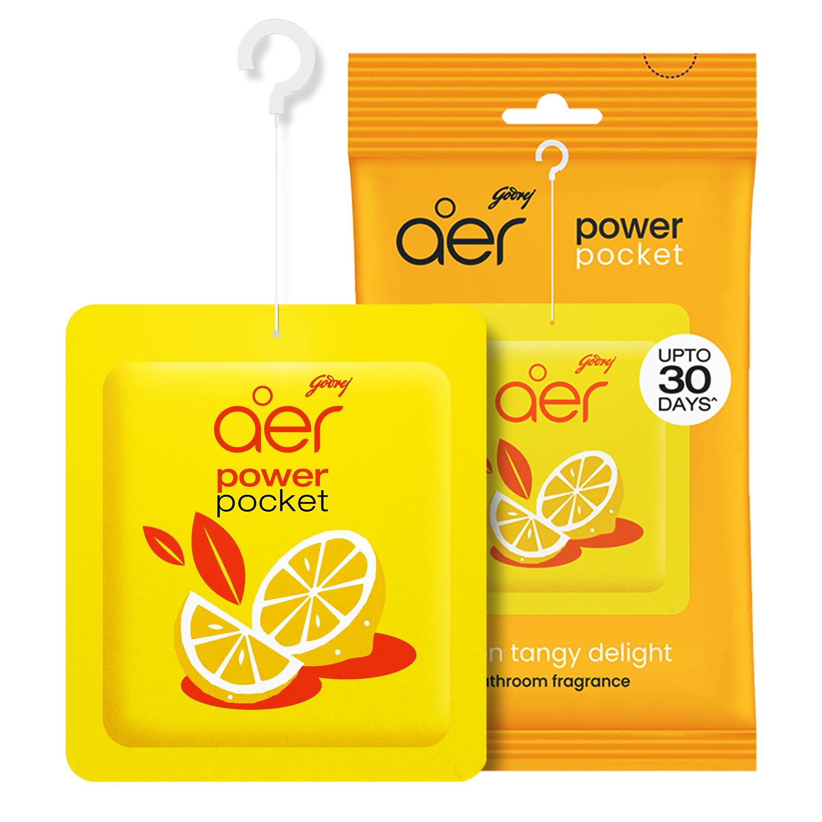 Godrej aer Power Pocket Air Freshener – Tangy Delight (10g) - 1 Piece