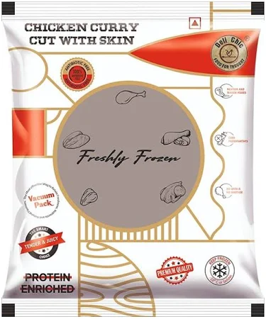Delichic Frozen Chicken Curry Cut (With Skin) - 500 g