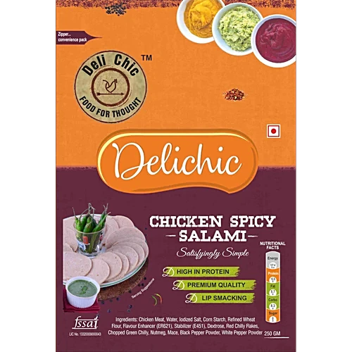 Delichic Spicy Chicken Salami (Frozen) - 250 g