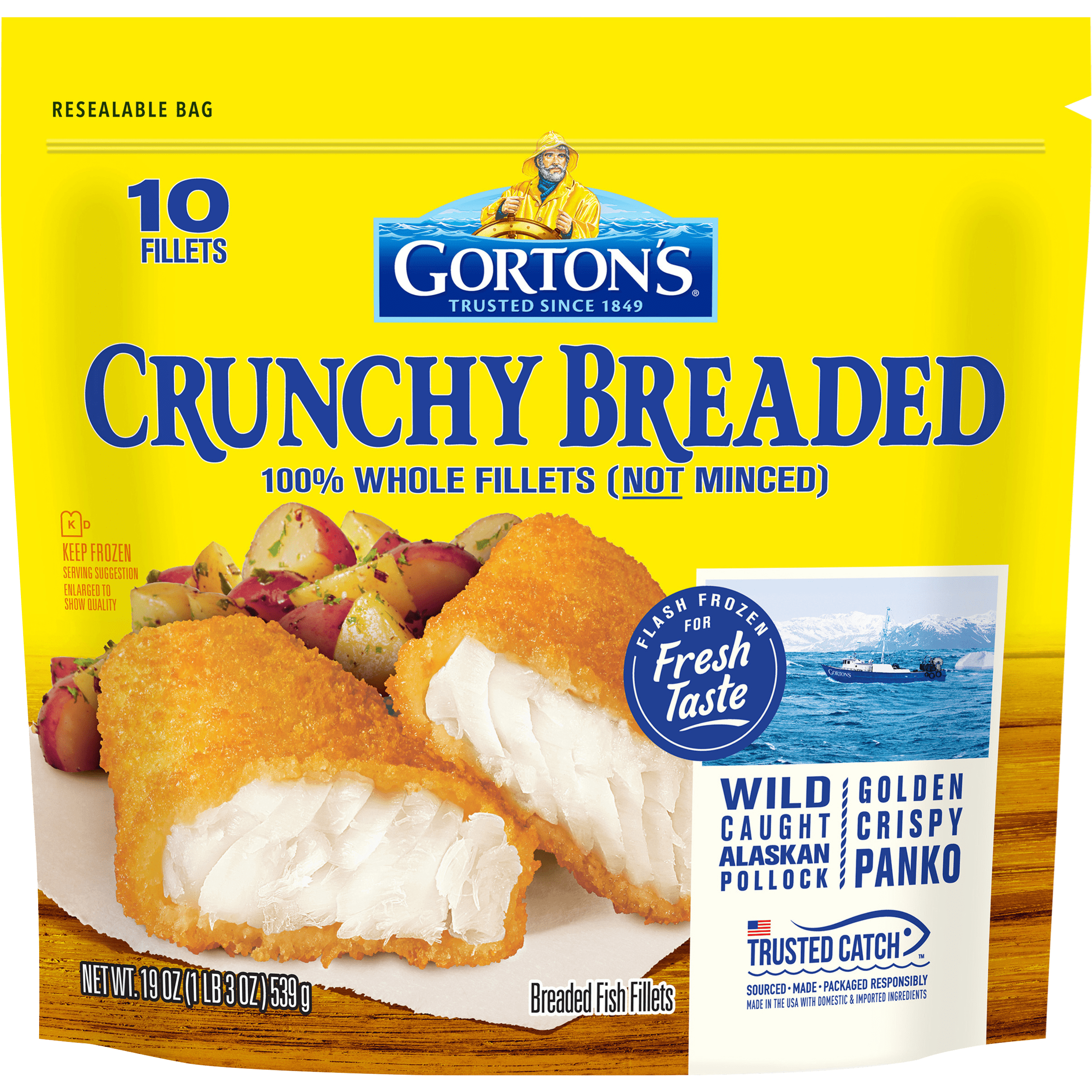 Gorton's Frozen Crunchy Breaded Fish Fillets