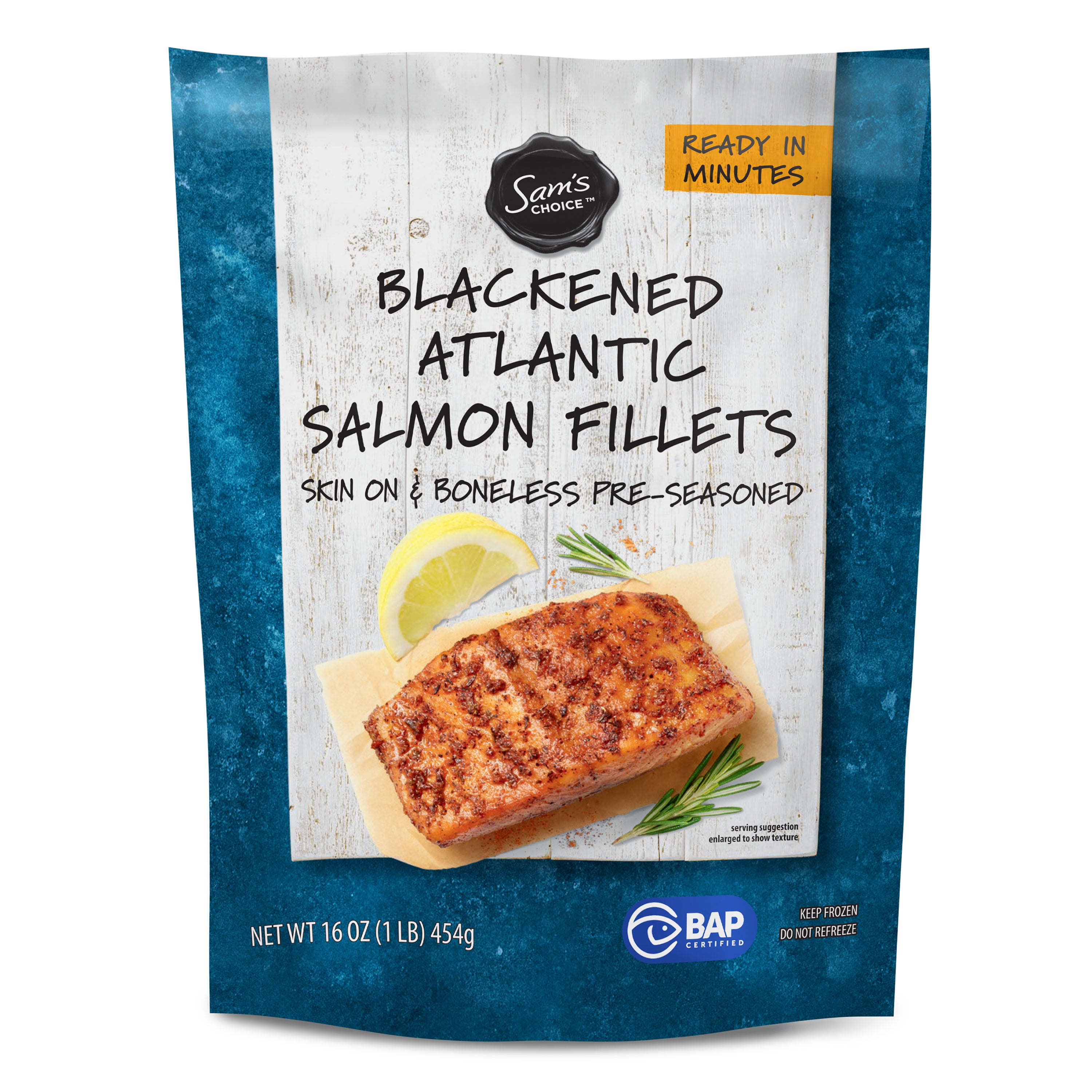 Sam's Choice Frozen Blackened Atlantic Salmon Fillets