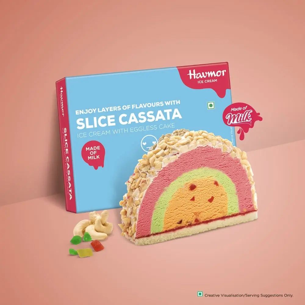 Havmor Slice Cassata Ice Cream with Eggless Cake