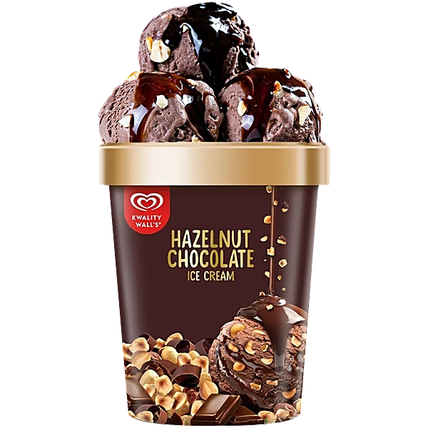 Kwality Wall's Hazelnut Chocolate Ice Cream Tub