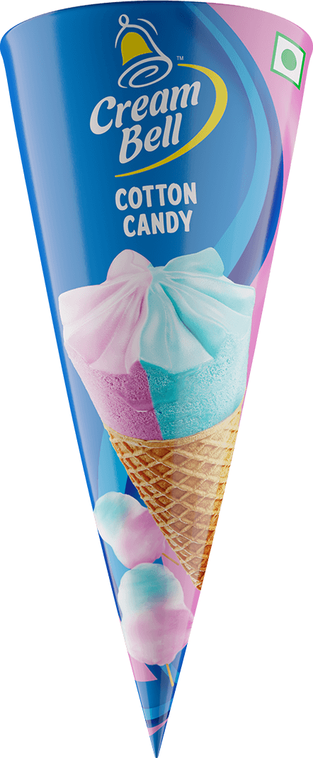 Cream Bell Cotton Candy Cone Ice Cream