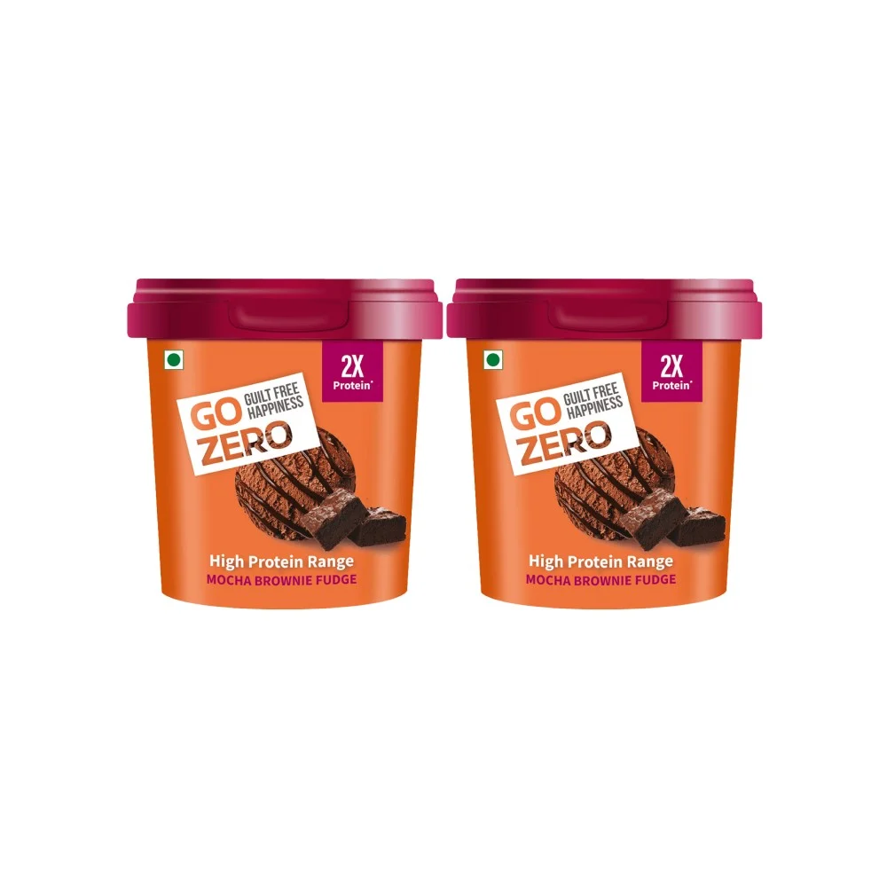 Go Zero High Protein Ice Cream Mocha Brownie Fudge 100 ml