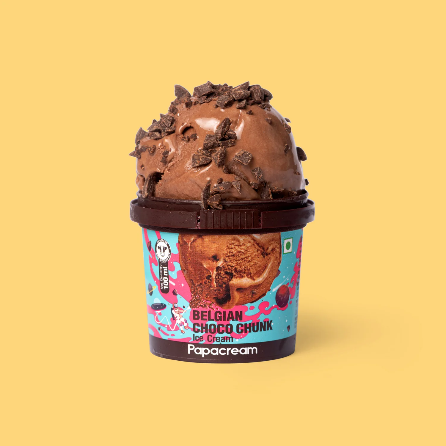 Papacream Belgian Choco Chunk Ice Cream