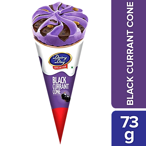 Black Currant Cone Ice Cream