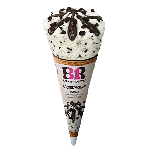 Baskin Robbins Cookies N Cream Cone Ice Cream