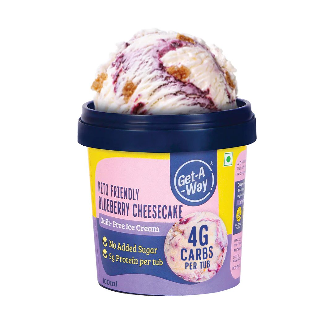 Get-A-Way Keto Blueberry Cheesecake Ice Cream