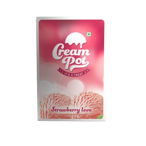 Cream Pot Strawberry Flavoured Frozen Dessert