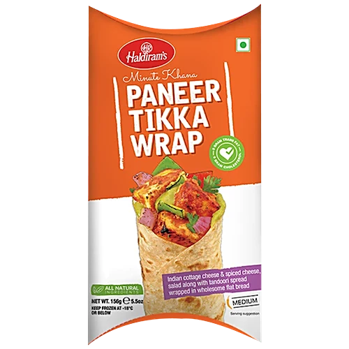 Haldiram's Wraps Paneer Tikka - Minute Khana, 156 g