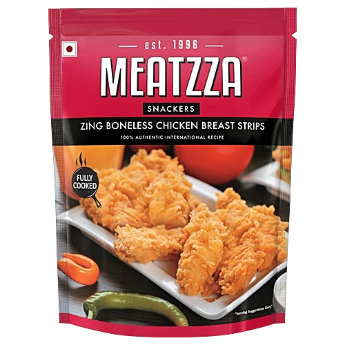 Meatzza Zing Boneless Chicken Breast Strips, 500 g
