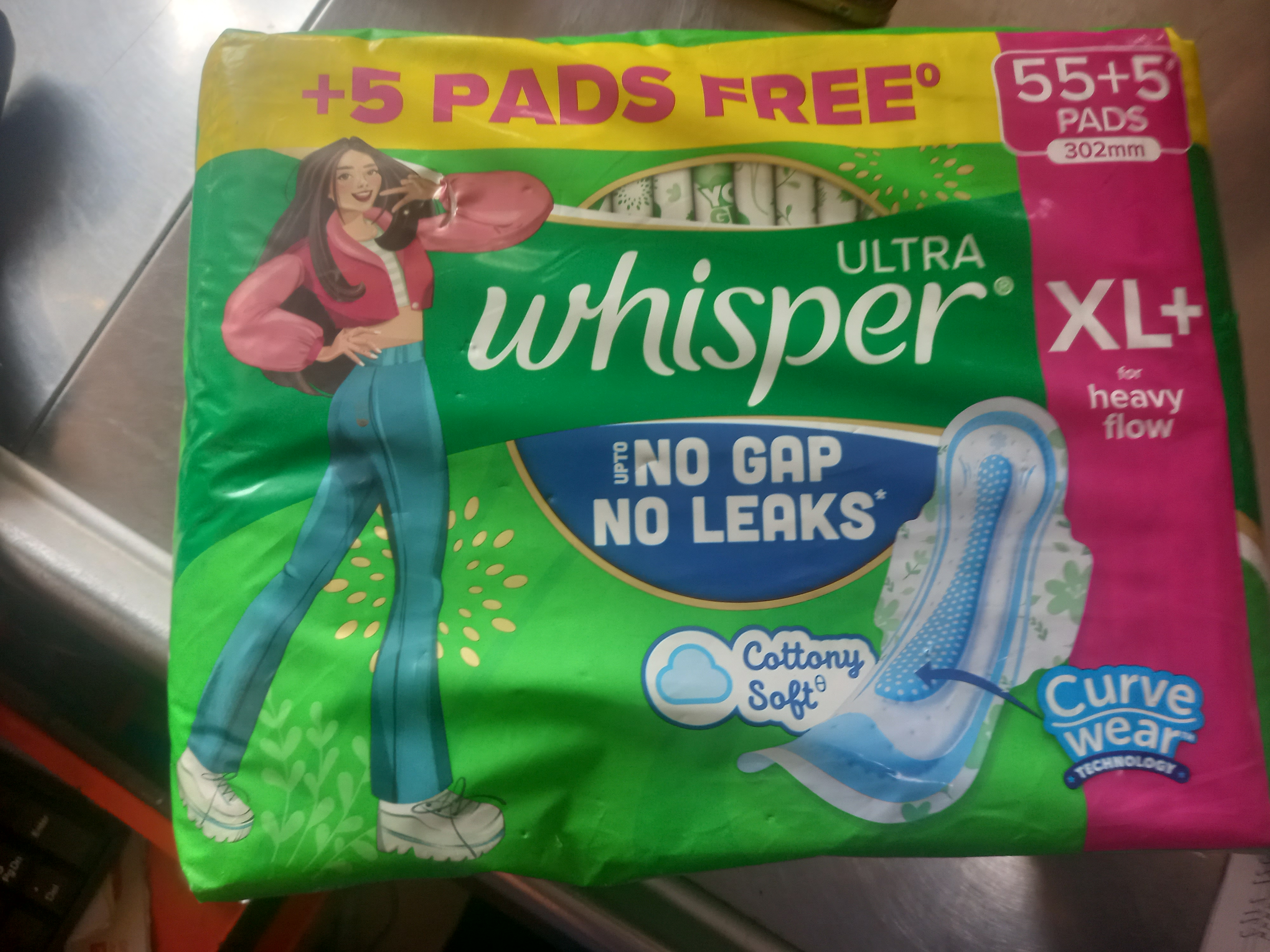 WHISPER ULTRA 55+5 PADS XL+