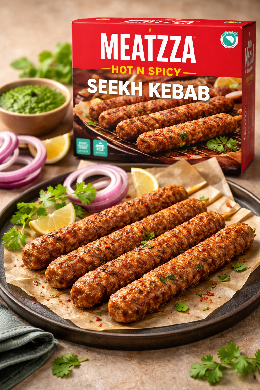 MEATZZA HOT N SPICY SEEKH KEBAB 500 GM NEW