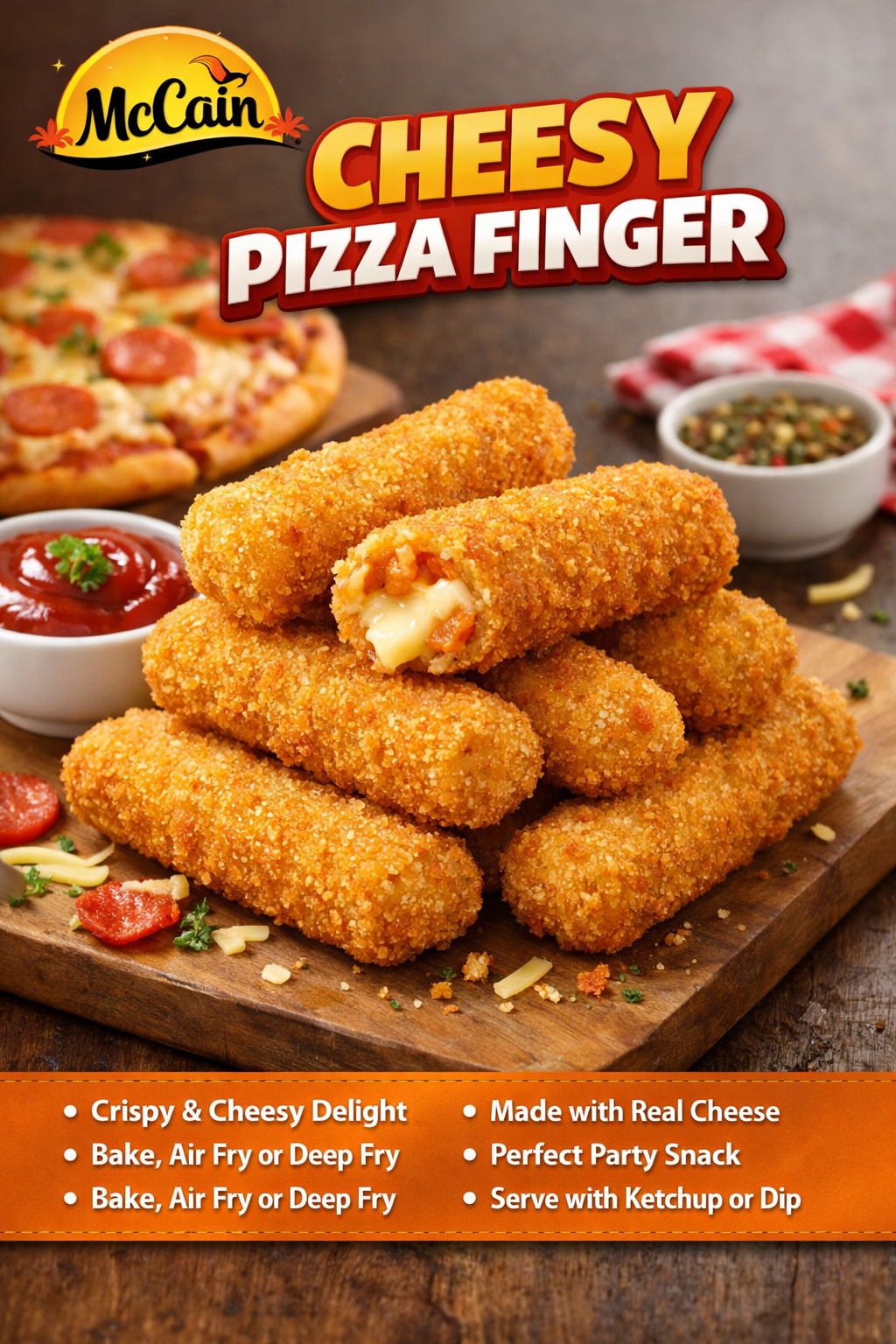 MC CAN CHEESY PIZA FINGER250GM