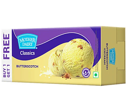 Mother Dairy Butterscotch Ice Cream 700 ml 1+1