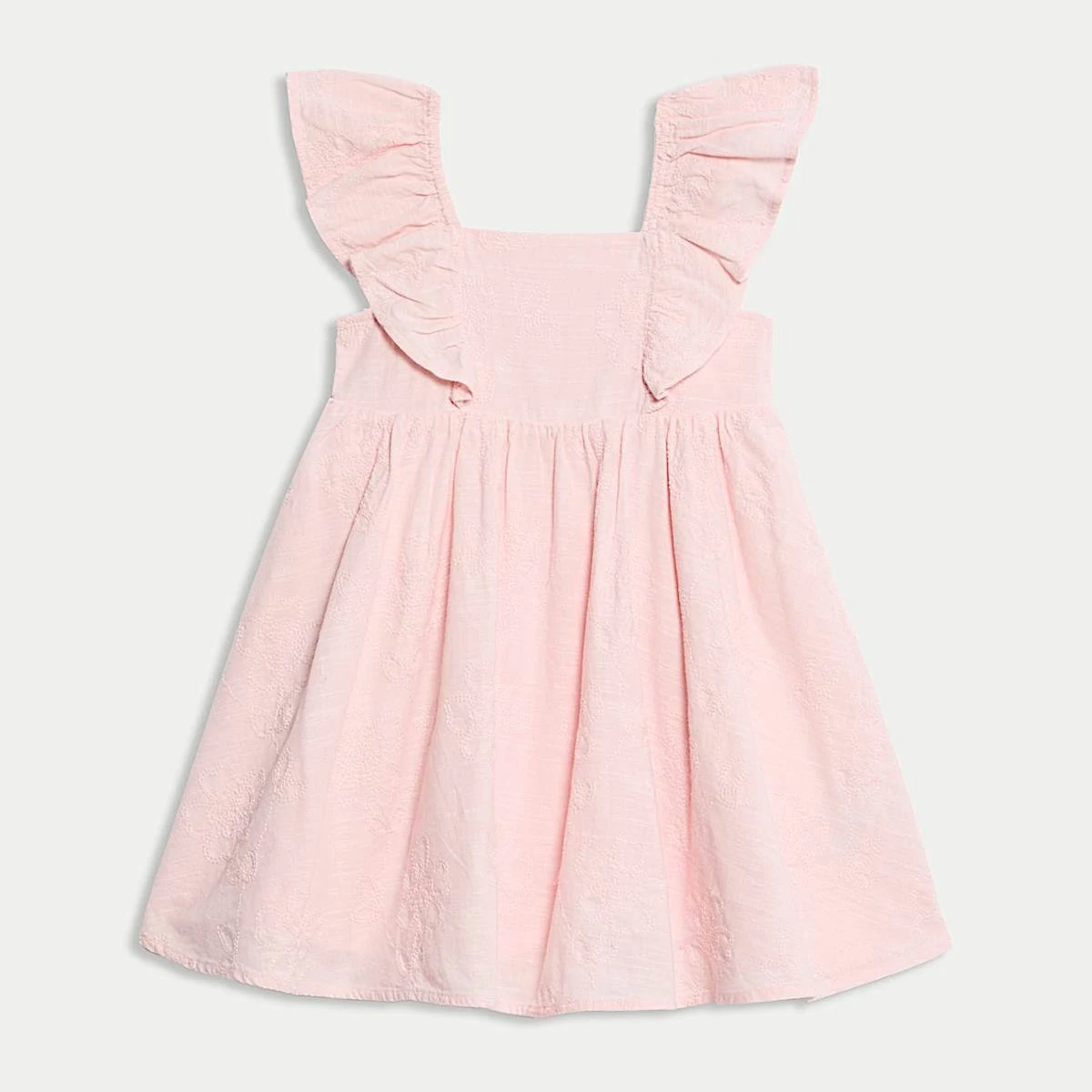 Marks & Spencer Girls Cotton Pure Cotton Embroidered Dress (2-10 Yrs)