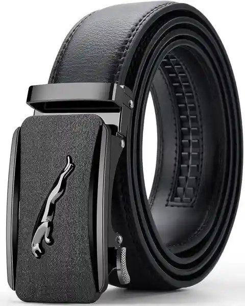 Contacts Men's Genuine Leather Micro Adjustable Belt