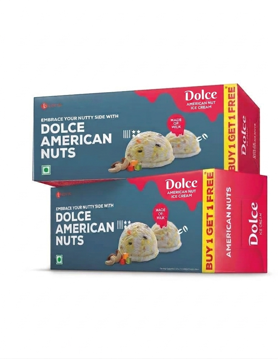 DOLCE Americian Nut,s ice Cream (700ml)