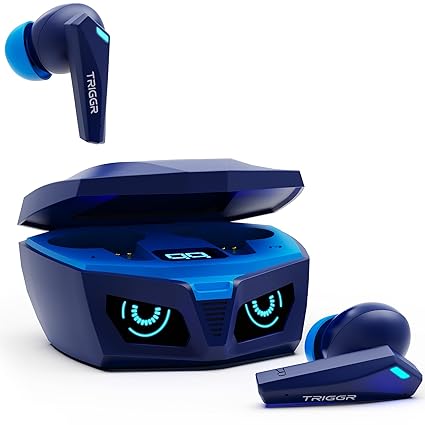 Kraken X1 Plus True Wireless Earbuds, 10mm Driver, Deep Bass, 70 Hours Battery, Fast Charging, Quad ENC,40ms Low Latency Gaming Mode, Dual Pairing, BT v5.3, IPX4,Touch Controls (Cobalt Mariner)
