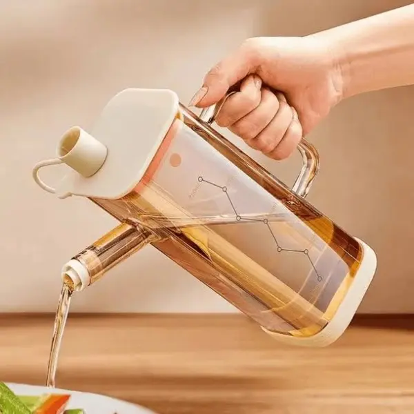 Homeessentials Multi-Functional Oil Glass Dispenser with Silicone Guard