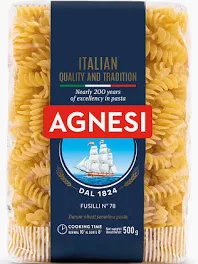 AGNESI FUSILLIN PASTA 500G